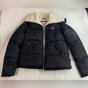 Black puffer jacket